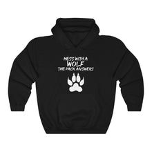 Load image into Gallery viewer, Mess With A Wolf - Hooded Sweatshirt, Unisex Heavy Blend™
